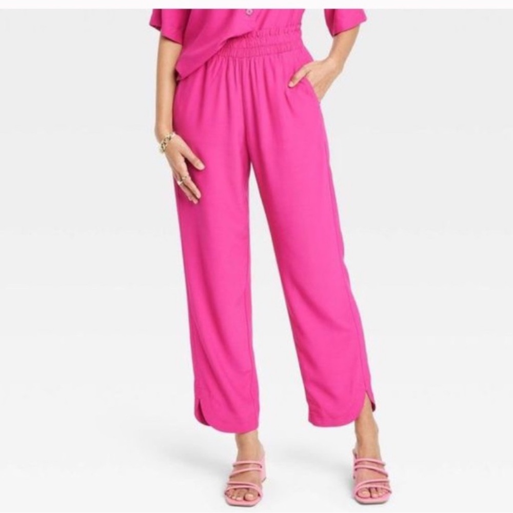 NWT A New Day Hot Pink Pull On Pants XS